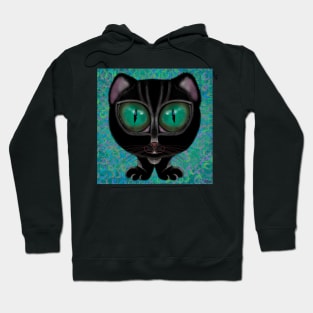 Crazy Hypnotic Black Cat Hoodie